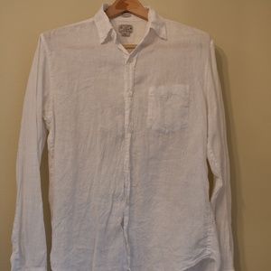 J Crew Tailored Linen Shirt (white)